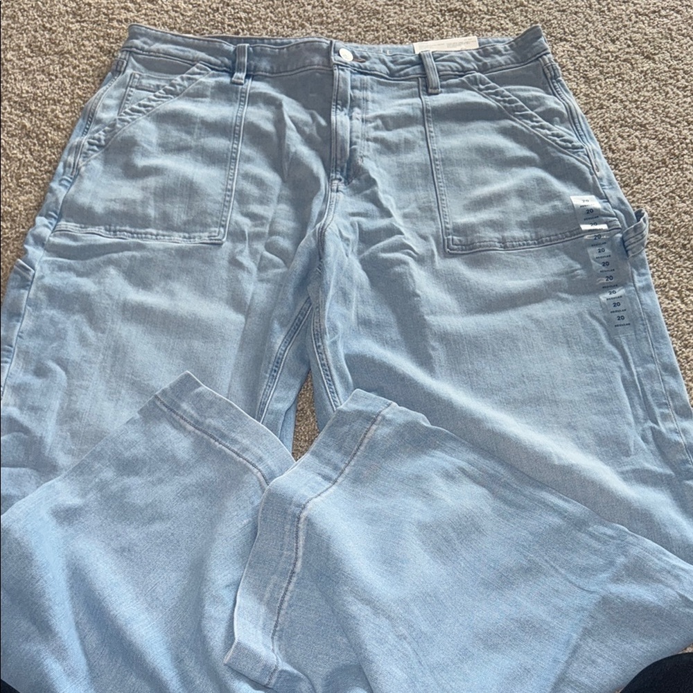 American eagle dreamy  super high rise jeans  easy breezy blue standard size 20